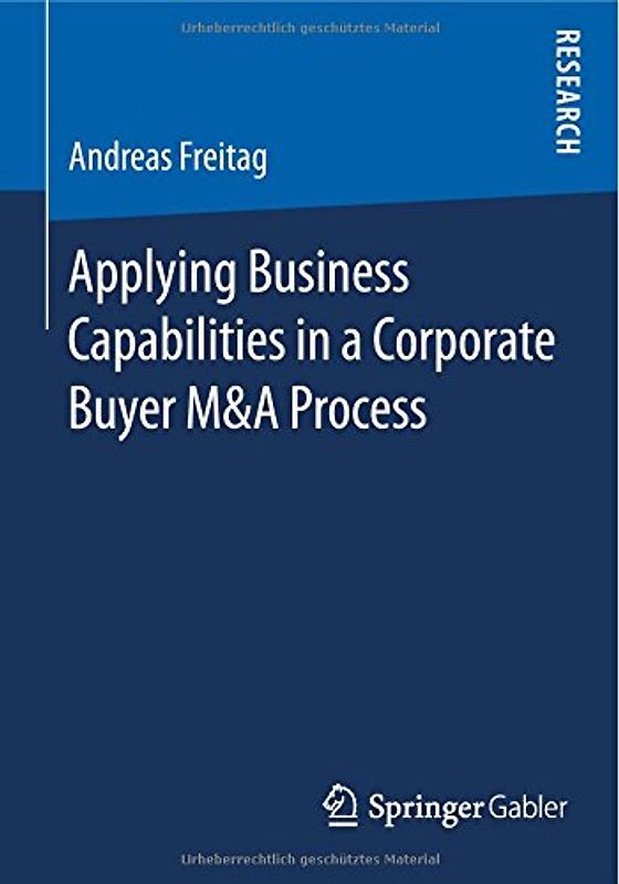Applying Business Capabilities in a Corporate Buyer M&A Process