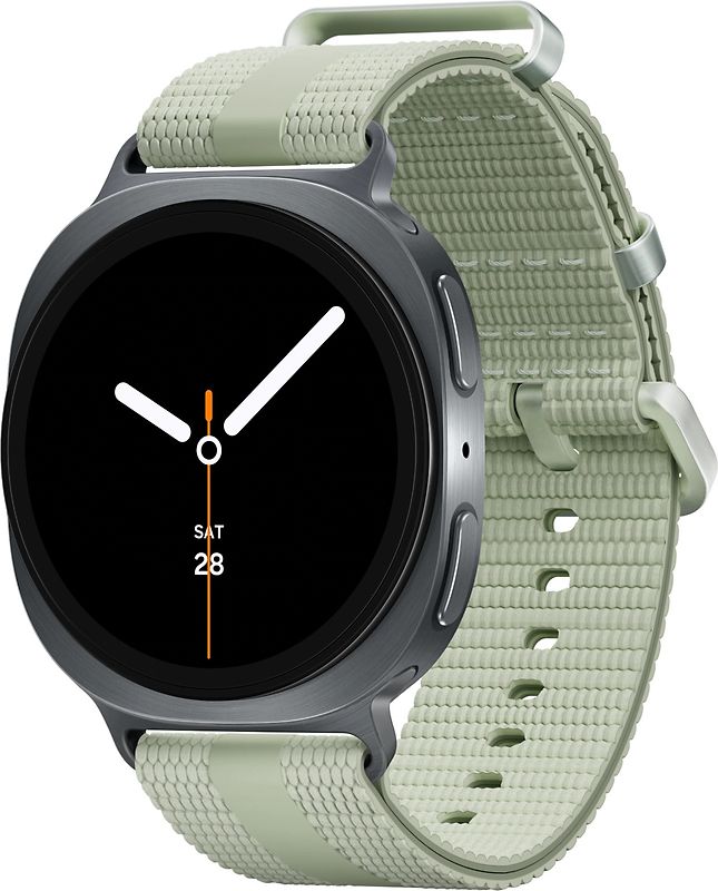 Samsung Galaxy Watch8 40 mm Boîtier aluminium graphite sur Sport Chic S/M vert sauge [Wi-Fi + 4G]