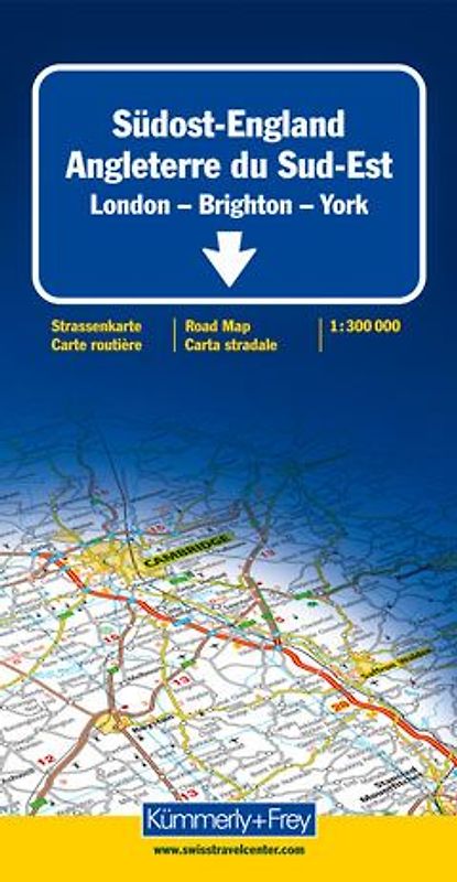 Kümmerly+Frey Regional-Strassenkarte Südost-England 1:300.000