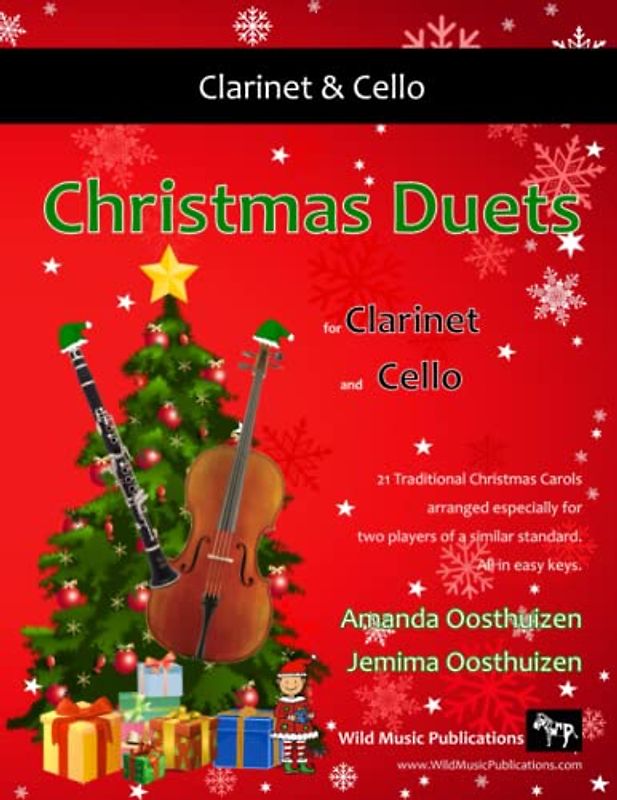 Christmas Duets for Clarinet and Cello: 21 Traditional Christmas Carols arranged for clarinet and cello players of intermediate standard.