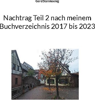 Nachtrag Teil 2 nach meinem Buchverzeichnis 2017 bis 2023