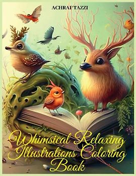 Whimsical Relaxing Illustrations Colouring Book For Kids or Adults, Includes Creatures, Mushroom, Princess, Creatures, Treehouse, Flowers, Animals..: ... Waterfall, Foxes, Butterfly Garden, Forest..