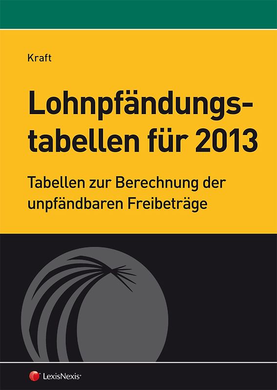 Lohnpfändungstabellen für 2013