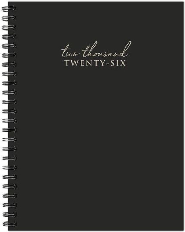 Contemporary Black (Trilingual) 2026 6.5 X 8.5 Weekly Monthly Softcover Planner