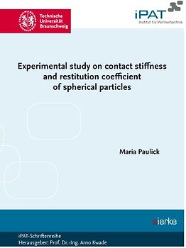Experimental study on contact stiffness and restitution coefficient of spherical particles