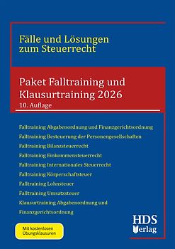 Paket Falltraining und Klausurtraining 2026