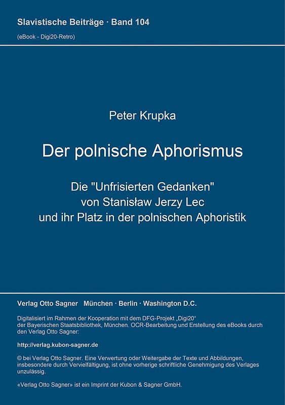 Der polnische Aphorismus