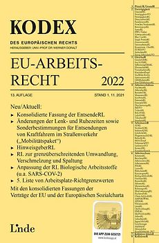 KODEX EU-Arbeitsrecht 2022