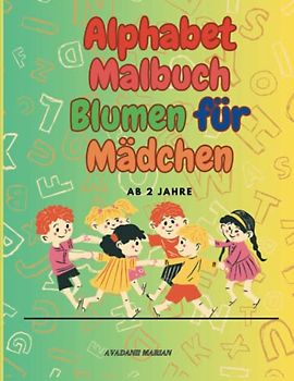 Alphabet-Malbuch Blumen für Mädchen