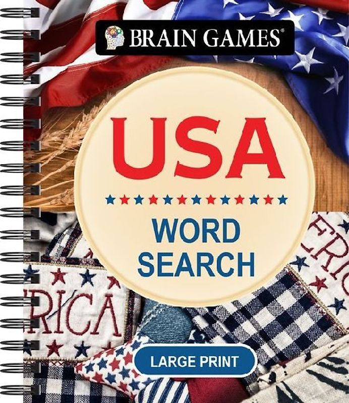 Brain Games - USA Word Search - Large Print