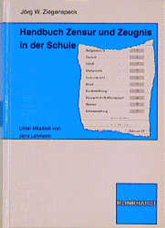 Handbuch Zensur und Zeugnis in der Schule