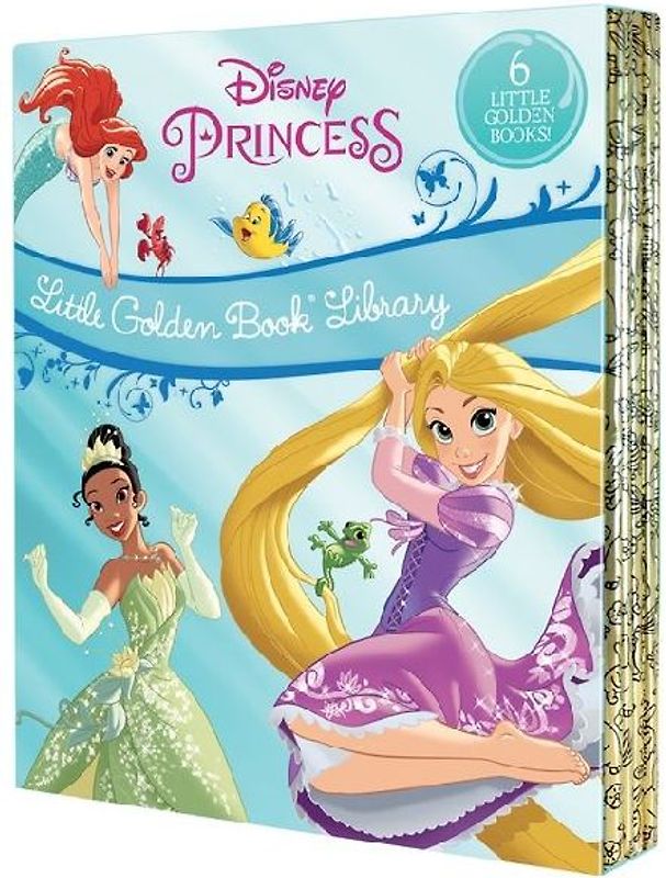 Disney Princess Little Golden Book Library -- 6 Little Golden Books