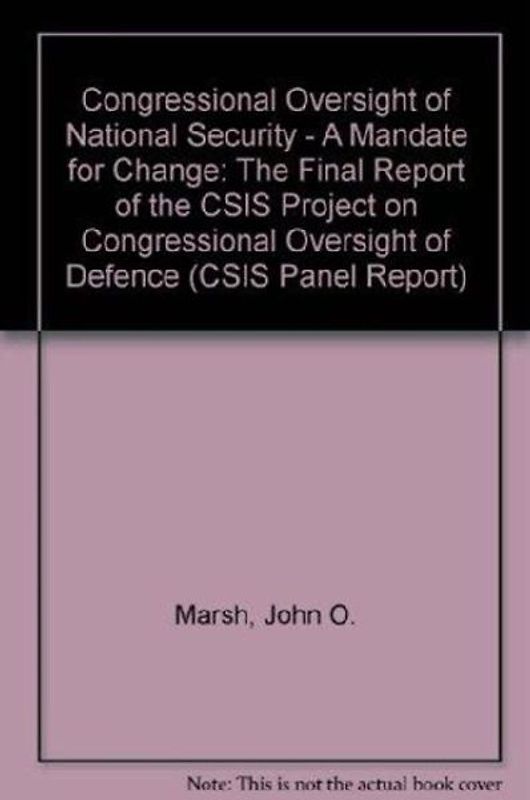 Congressional Oversight Of National Security