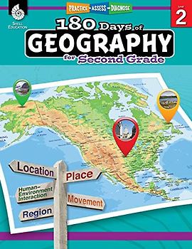 180 Days of Geography for Second Grade: Practice, Assess, Diagnose (180 Days of Practice, Level 2)