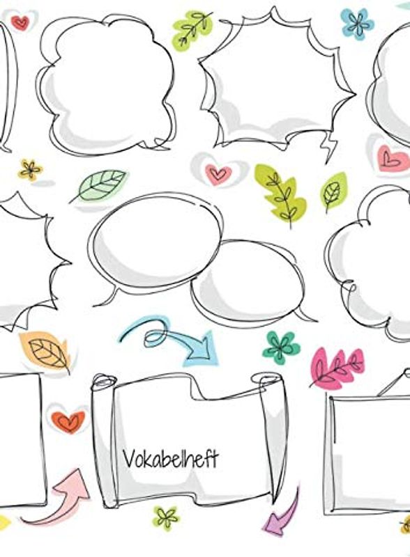 Vokabelheft: A4 | 3 Spalten | Fremdsprachenunterricht - 100 Seiten