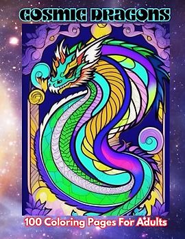 COSMIC DRAGONS: 100 Coloring Pages For Adults