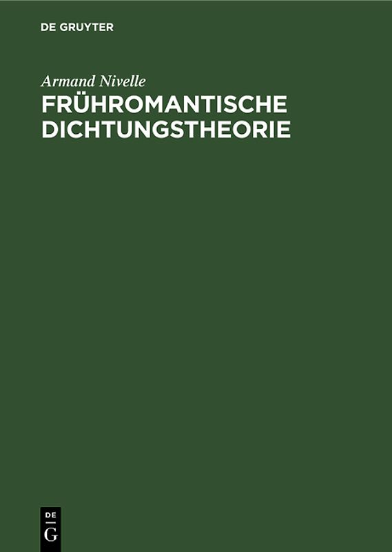 Frühromantische Dichtungstheorie