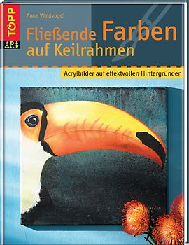 Fließende Farben auf Keilrahmen