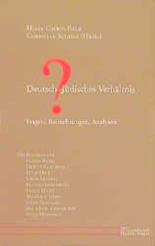 Deutsch-jüdisches Verhältnis?