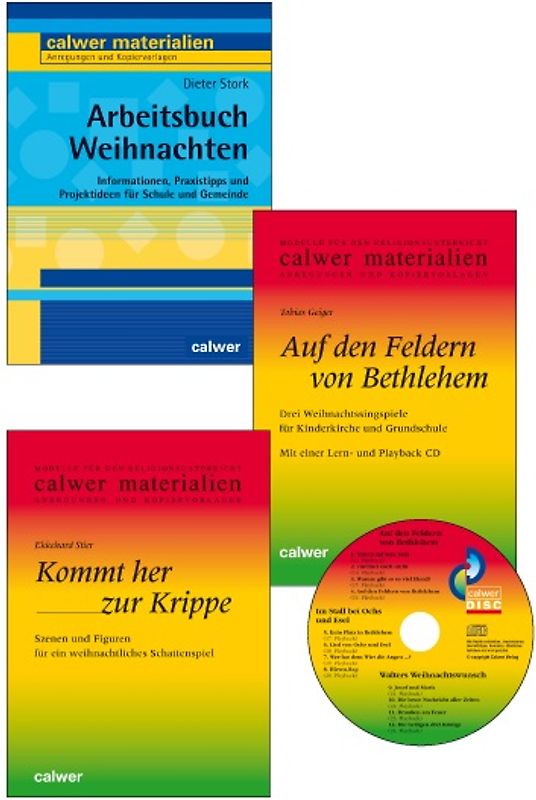 Arbeitsbuch Weihnachten, Auf den Feldern von Bethlehem, Kommt her zur Krippe - Kombi-Paket