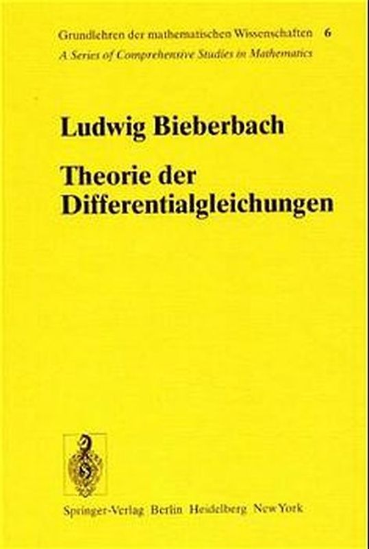 Theorie der Differentialgleichungen