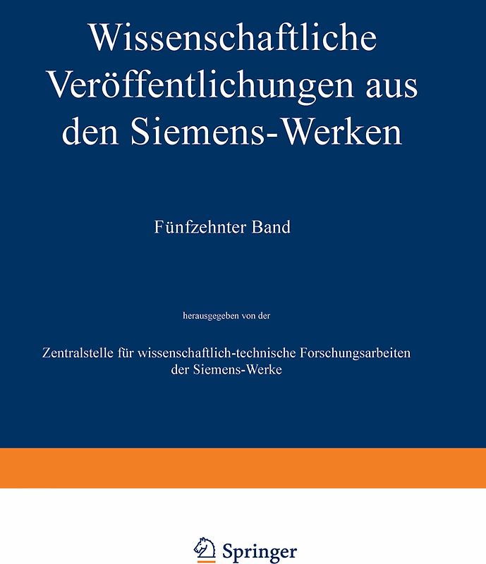 Wissenschaftliche Veröffentlichungen aus den Siemens-Werken