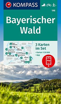 KOMPASS Wanderkarten-Set 198 Bayerischer Wald (3 Karten) 1:50.000