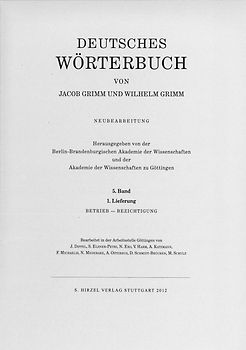 Grimm, Dt. Wörterbuch Neubearbeitung