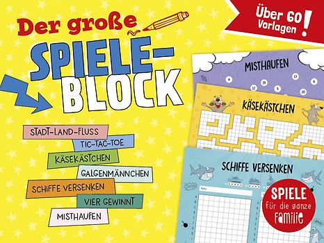 Der große Spieleblock - Spiele für die ganze Familie