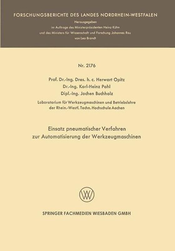 Einsatz pneumatischer Verfahren zur Automatisierung der Werkzeugmaschinen