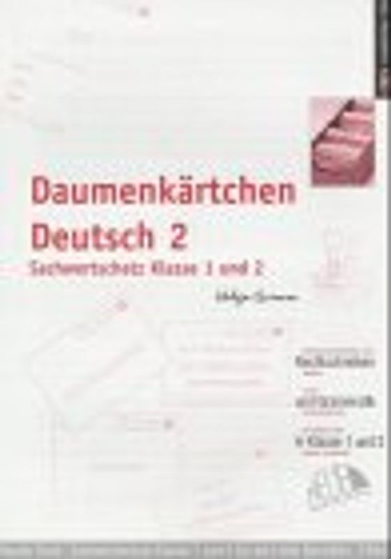 Daumenkärtchen Deutsch 2