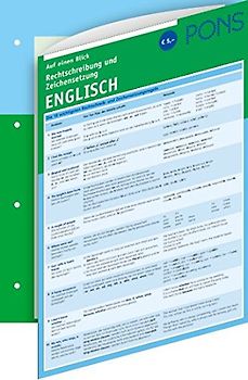 PONS Rechtschreibung und Zeichensetzung auf einen Blick Englisch. kompakte Übersicht: Schreiben lernen