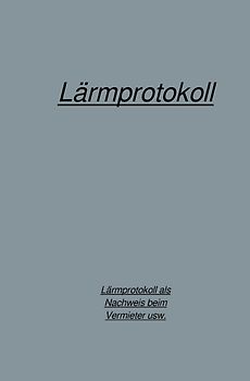Lärmprotokoll Buch