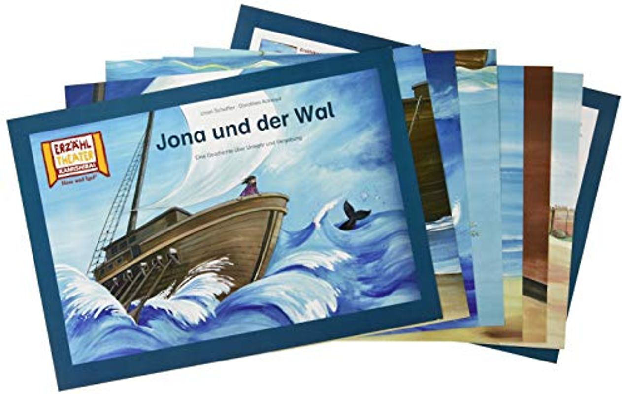 Kamishibai: Jona und der Wal: 6 Bildkarten für das Erzähltheater
