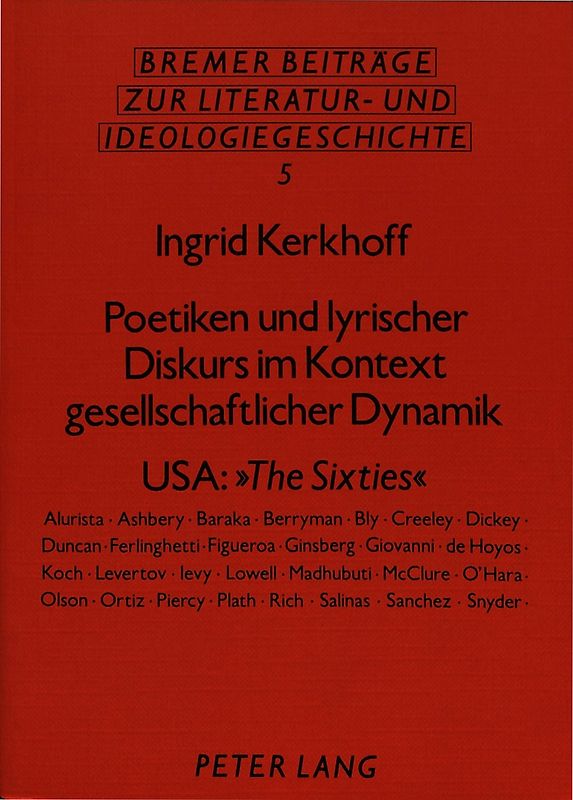 Poetiken und lyrischer Diskurs im Kontext gesellschaftlicher Dynamik