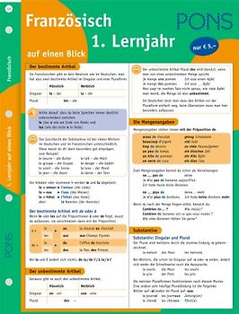 PONS auf einen Blick. 1. Lernjahr - Französisch