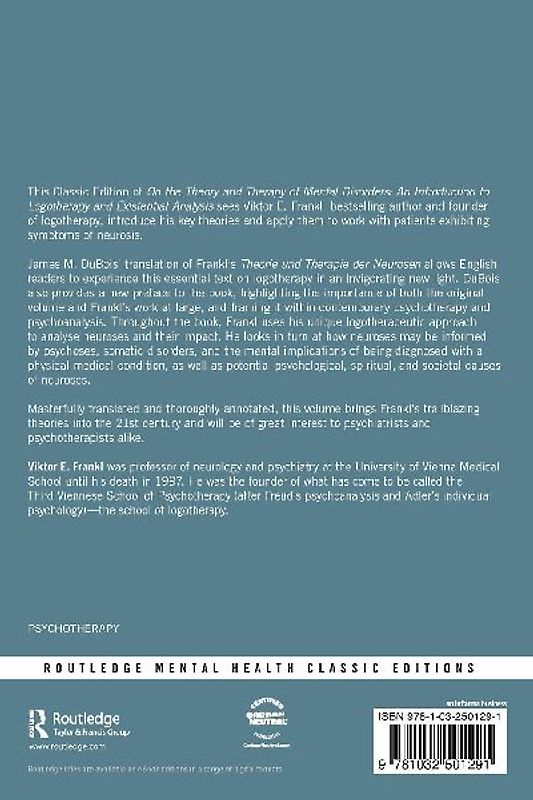 On the Theory and Therapy of Mental Disorders