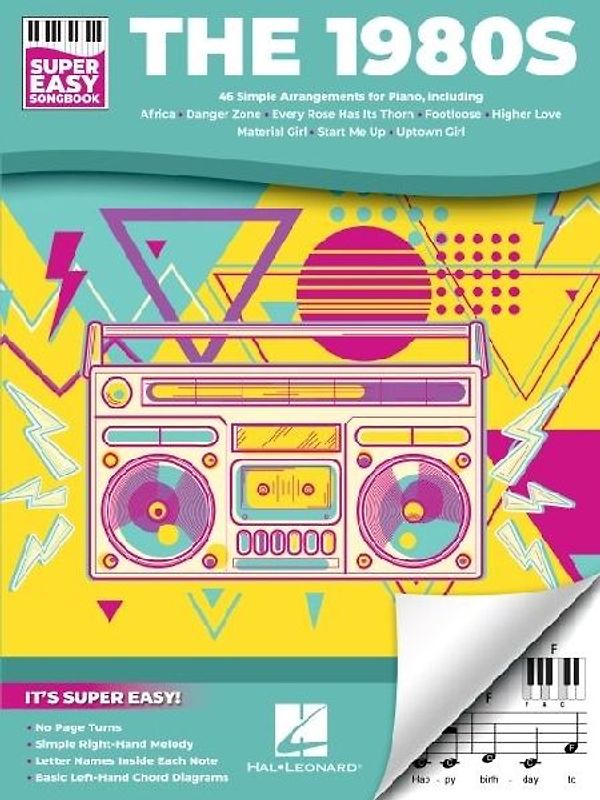 The 1980s - Super Easy Songbook: 46 Simple Arrangements of the Decade's Best for Piano with Lyrics