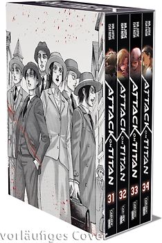 Attack on Titan, Bände 31-34 im Sammelschuber mit Extra