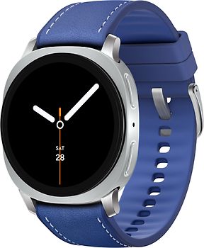 Samsung Galaxy Watch8 40 mm Boîtier aluminium argent sur Hybride premium bleu nuit [Wi-Fi]