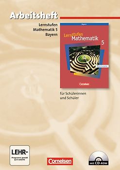 Lernstufen Mathematik - Bayern / 5. Jahrgangsstufe - Arbeitsheft mit eingelegten Lösungen und CD-ROM