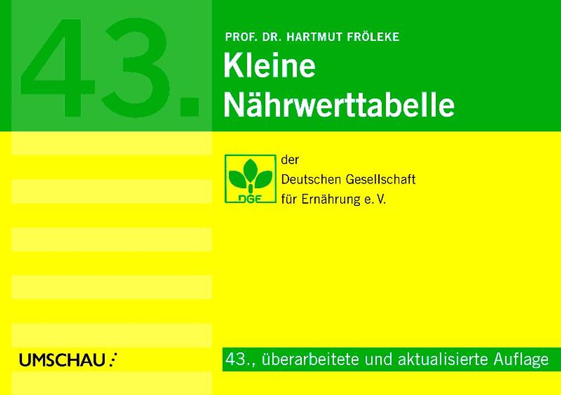 Kleine Nährwerttabelle