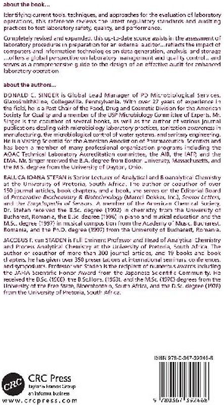 Laboratory Auditing for Quality and Regulatory Compliance