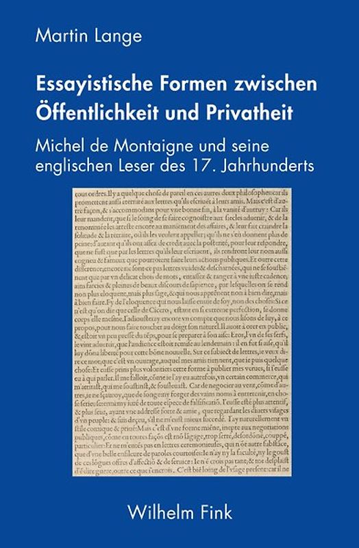 Essayistische Formen zwischen Öffentlichkeit und Privatheit