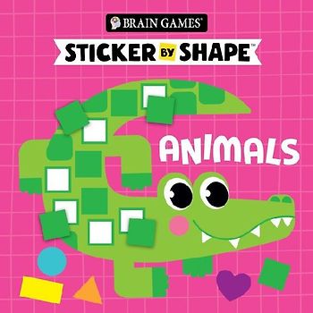Brain Games - Sticker by Shape: Animals (for Kids Ages 3-6)