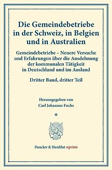 Gemeindebetriebe in der Schweiz, in Belgien und in Australien.