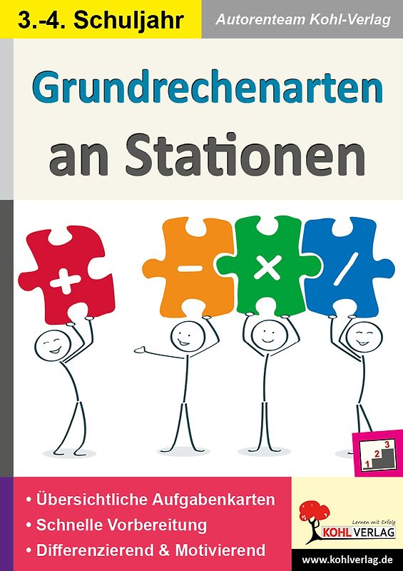 Grundrechenarten an Stationen / Klasse 3-4