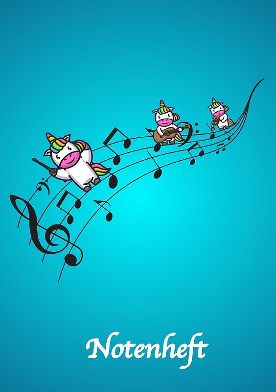 Notenheft A5, 120 Seiten mit Linien - Notenbuch für Musik-Unterricht, Hausaufgaben, Anfänger, Hobby