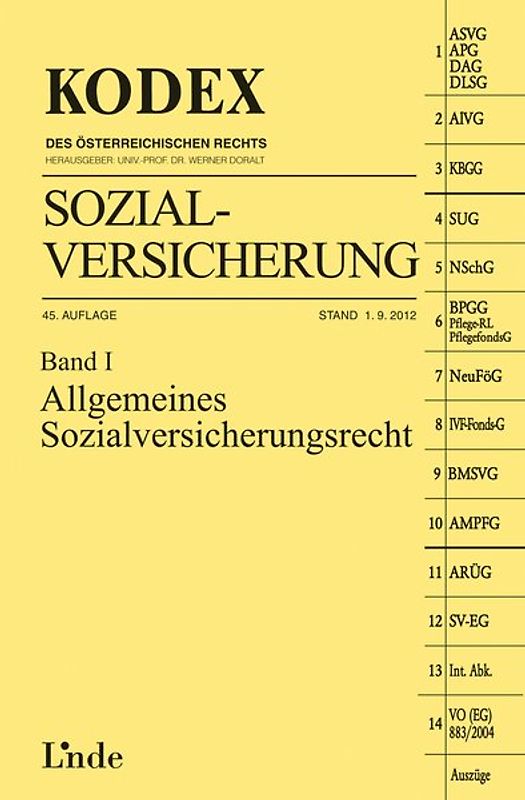 KODEX Sozialversicherung, Band I
