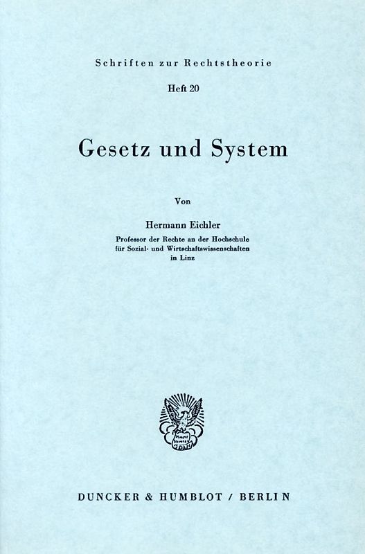 Gesetz und System.
